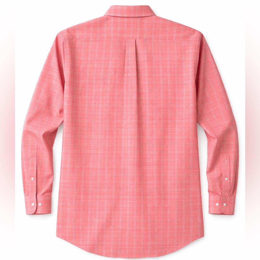 Men’s Unlisted Kenneth Cole Dress Shirt 18.5 34/35 Red Plaid Big & Tall - Picture 6 of 6